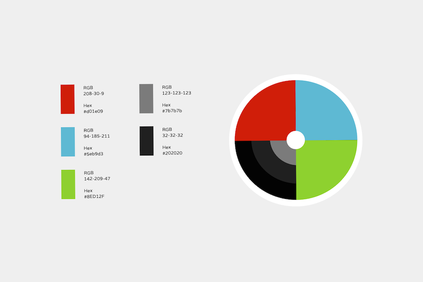 The color scheme for H3S's branding.